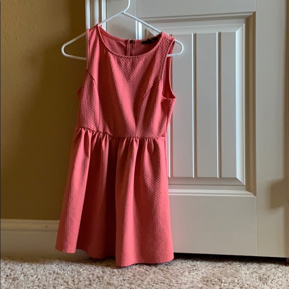 blush pink zipper dress